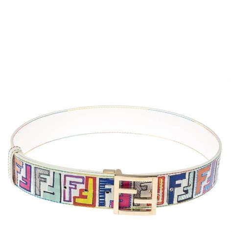 fendi collana multicolor|authentic multicolor fendi belt.